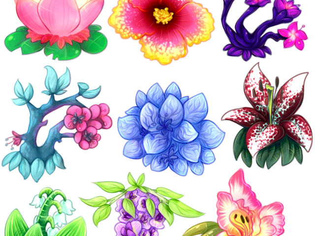 Flower Clipart Aesthetic - Drawing (640x480), Png Download