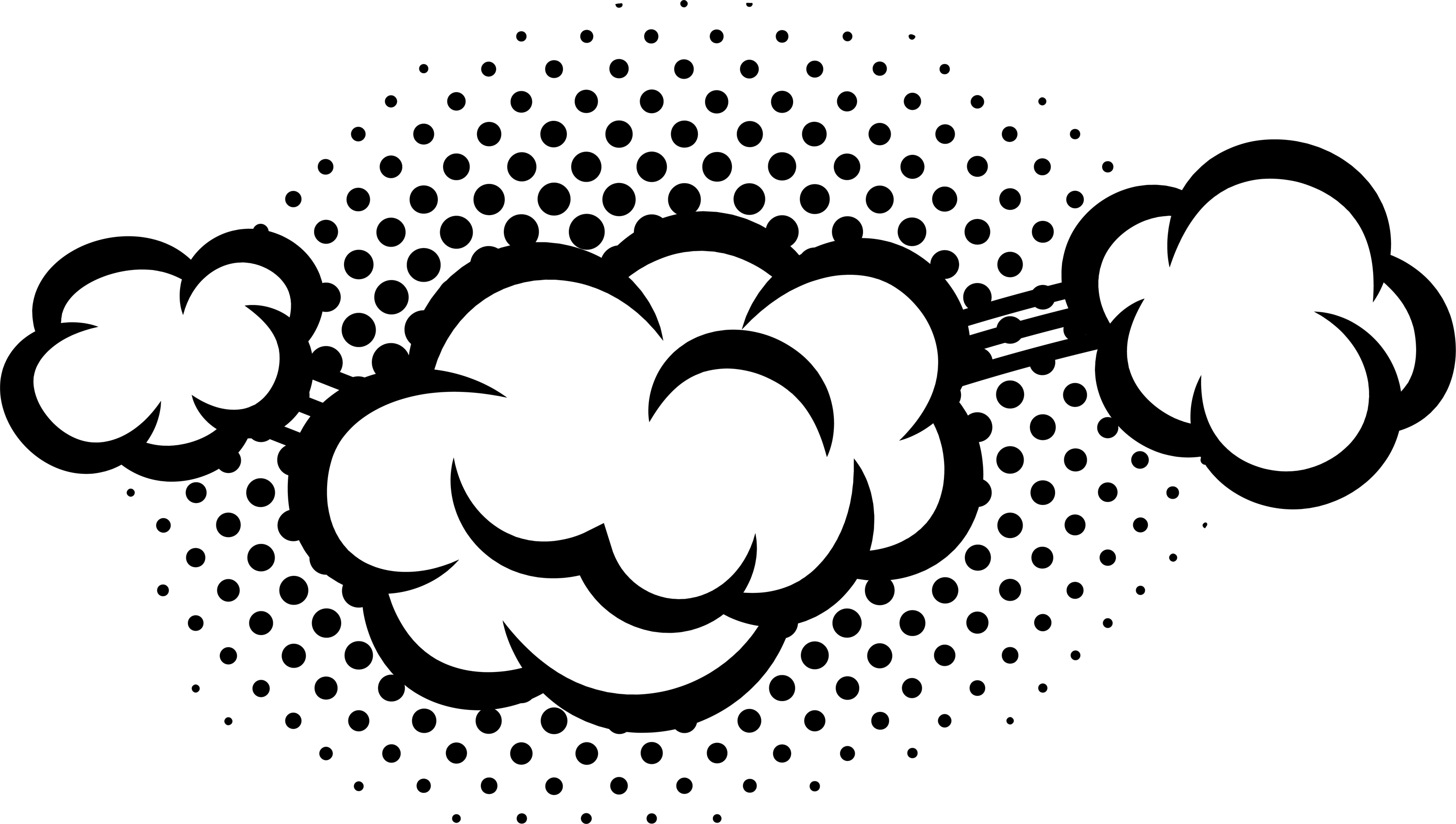 Three Empty Comic Bubbles Png Image Download - Comic Clipart Png (3000x1697), Png Download