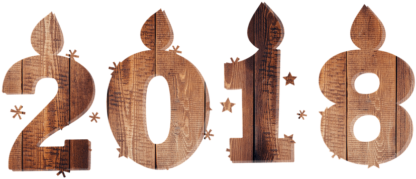 2018 Wood Happy New Year Png - Happy New Year 2018 Romantic (960x539), Png Download