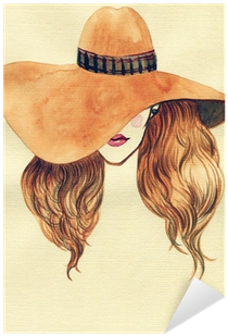 Beautiful Woman In Hat - Vietsbay Women Woman Face Beige Print Canvas Tote Bag (400x400), Png Download