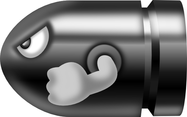 Bullet - Bullet Bill Gif Transparent (600x375), Png Download