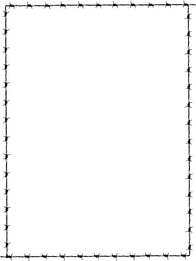 How To Set Use Barbed Wire Border Clipart (695x900), Png Download