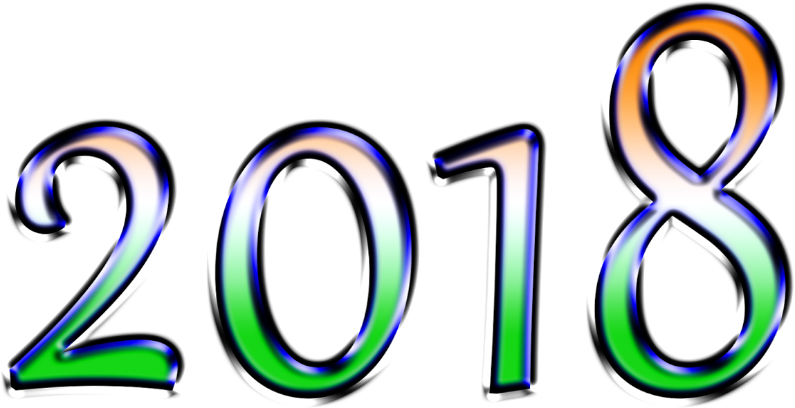 Happy New Year 2018 Png Greetings Download - Graphic Design (1600x914), Png Download