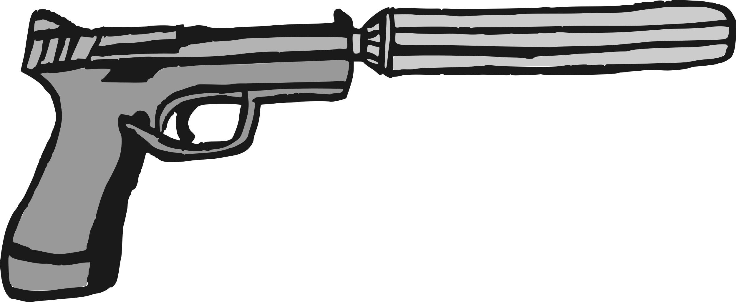 Free Download - Firearm (2500x1026), Png Download