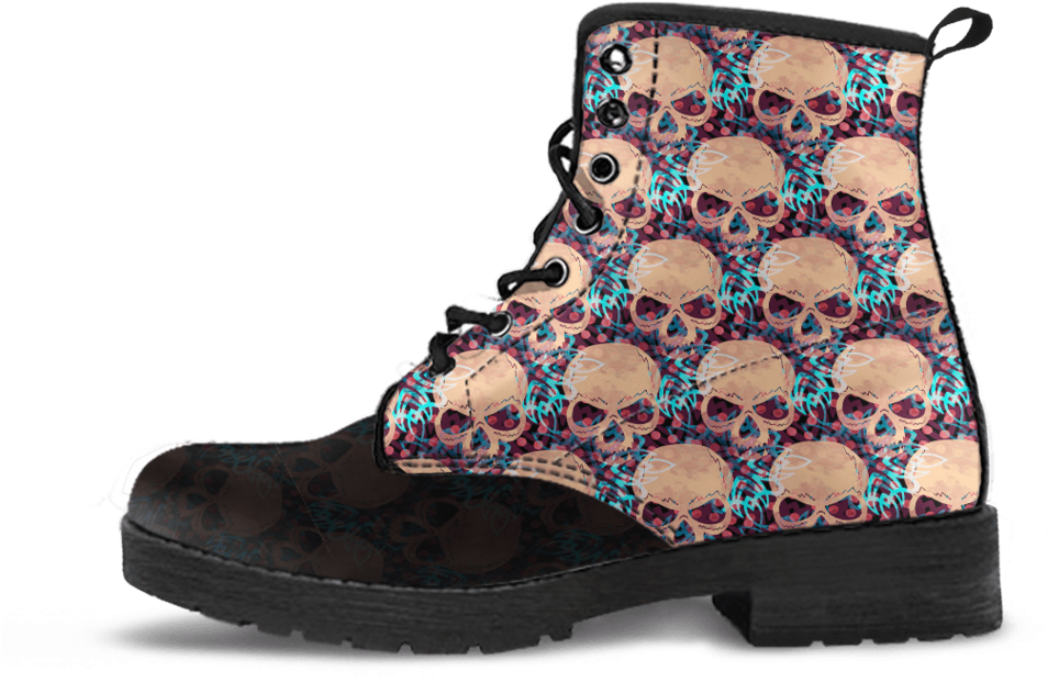 Skull Obsession Watercolor Skull Men's Boots - Boot (1024x1024), Png Download