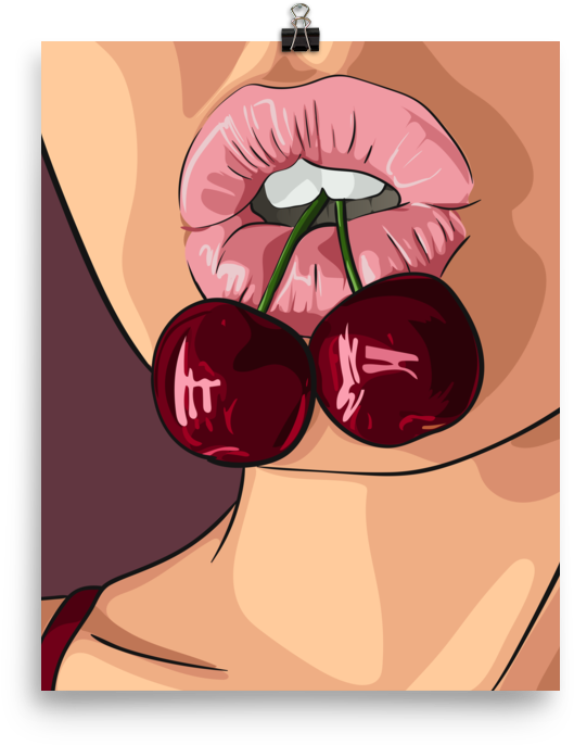 Printed Watercolour Hot Girl Poster Of A Sexy Woman - Greeting Card (1000x1000), Png Download