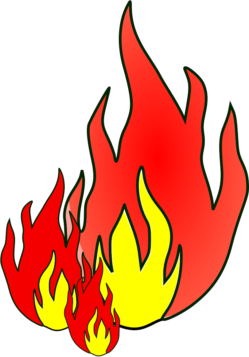 How To Draw Flames Step By Step - Fire Clip Art (810x1280), Png Download