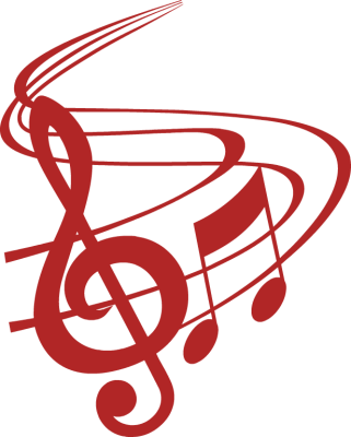 Red - Music - Notes - Clip - Art Dibujos Siluetas, - Christmas Musical Notes Clipart (321x400), Png Download