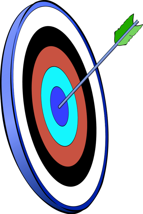 Circular Arrow Clip Art - Archery Psd (600x897), Png Download