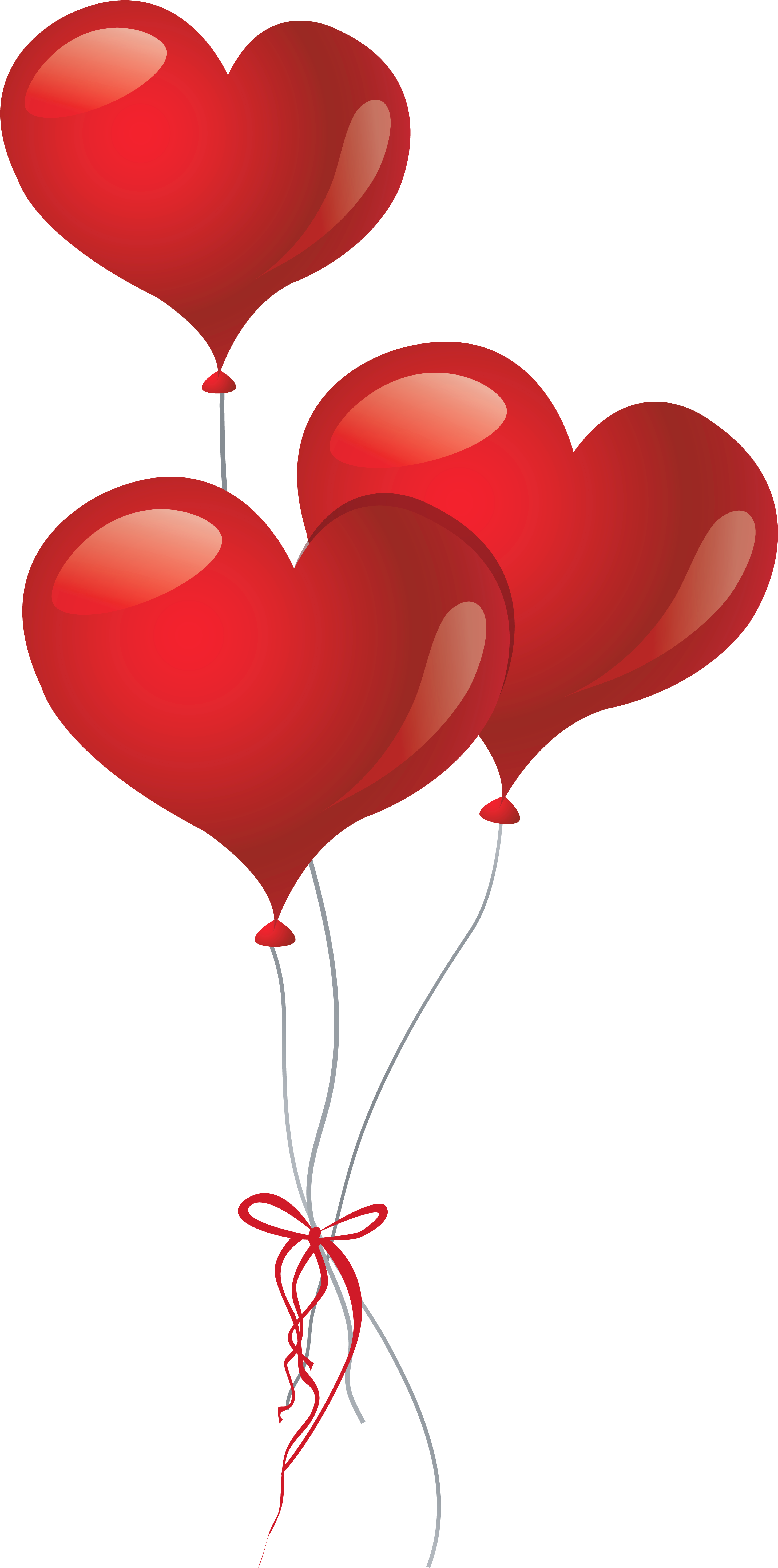 Heart Balloons Png Clipart Picture - Clipart Heart (3139x6066), Png Download