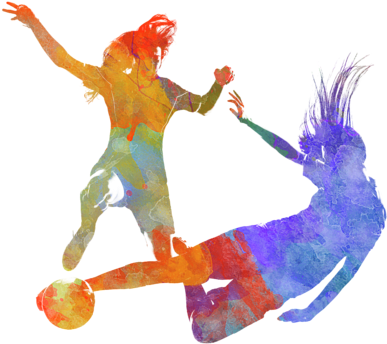 Bleed Area May Not Be Visible - Silhouettel Women Soccer (600x480), Png Download