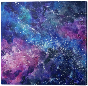 Space Hand Painted Watercolor Background - Watercolor Universe (400x400), Png Download