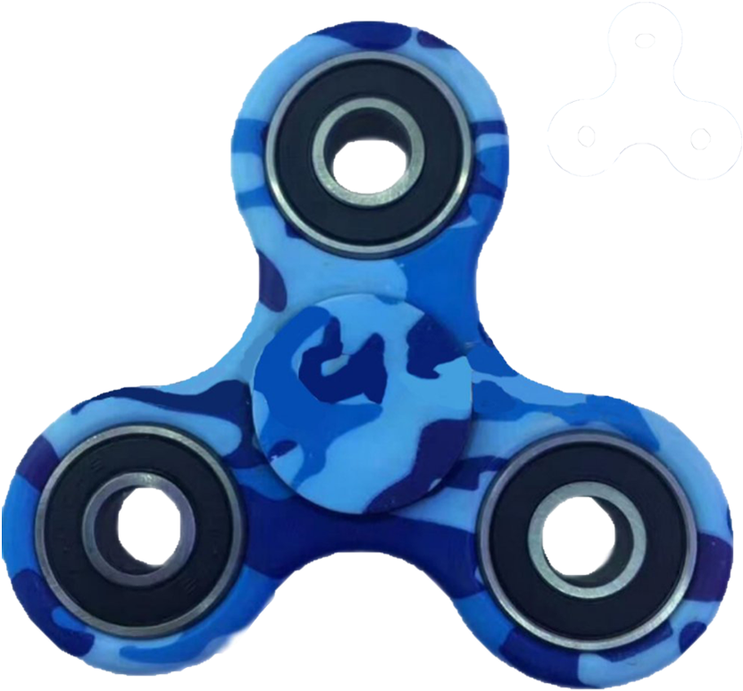 Fidget Spinner - Special Edition - Blue Camo Fidget Spinner (1000x1000), Png Download