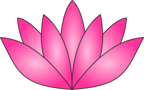 Pink Lotus Clip Art At Clker - Clip Art (600x378), Png Download