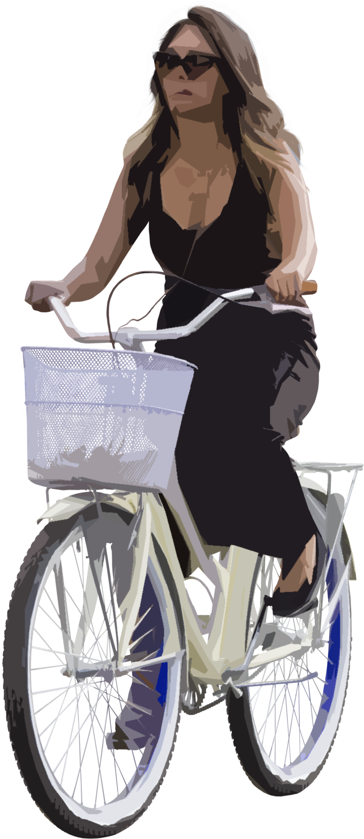 People Svg Freeuse - Cycling Png (1000x1845), Png Download