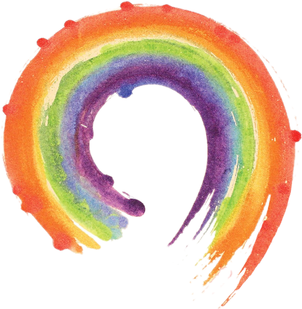 Paint Swirl Watercolor Rainbow Pride Lgbt Circle Circle - Watercolor Painting (596x610), Png Download