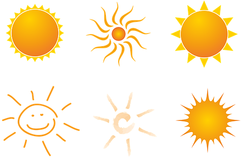 Sun, Rays, Summer, Sunbeam, Radiation - Sonne Mit 12 Strahlen (523x340), Png Download
