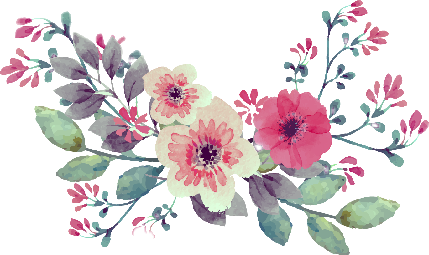 15 Bouquet Vector Watercolour Flower For Free Download - Flores Para Convite De Casamento (1369x815), Png Download
