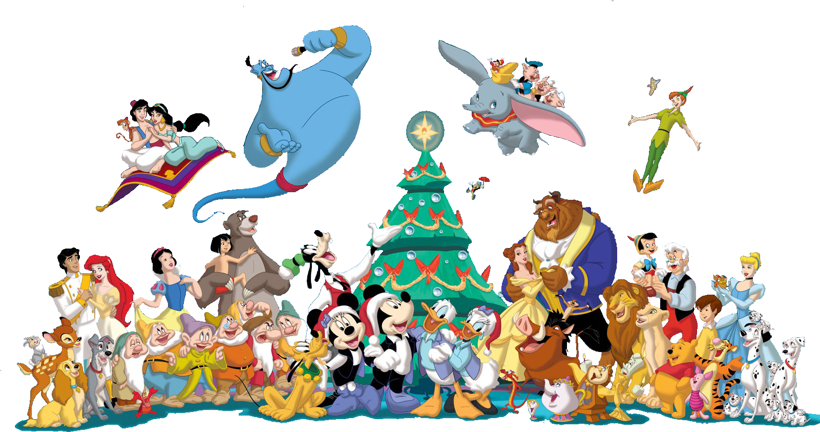 Disney Png Free Download - All Disney Characters Transparent Background (1600x1100), Png Download
