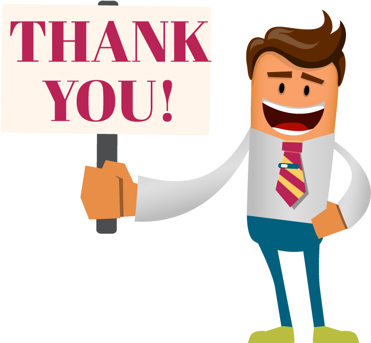 Illustration Of Man Holding Up A Sign That Says Thank - Notebook Journal Dot-grid,graph,lined,blank No Lined (725x751), Png Download