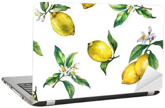 The Seamless Pattern Of The Branches Of Fresh Citrus - Lemon (400x400), Png Download