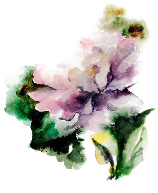 Watercolor Flowers Background Png - Watercolor Islamic Background Png (564x718), Png Download