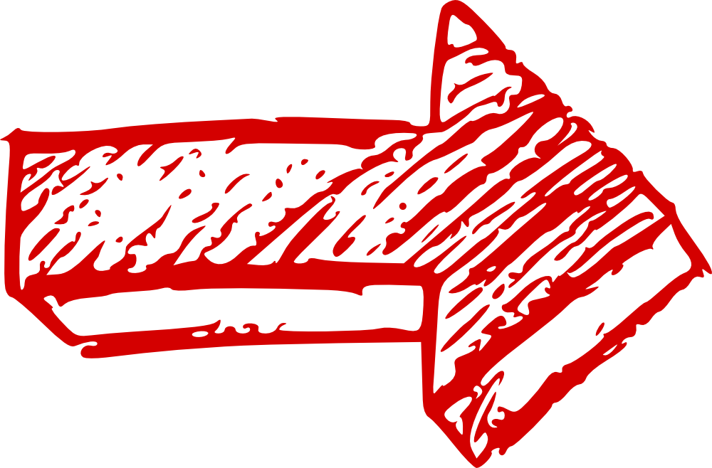 Free Download - Red Hand Drawn Arrows (1000x658), Png Download