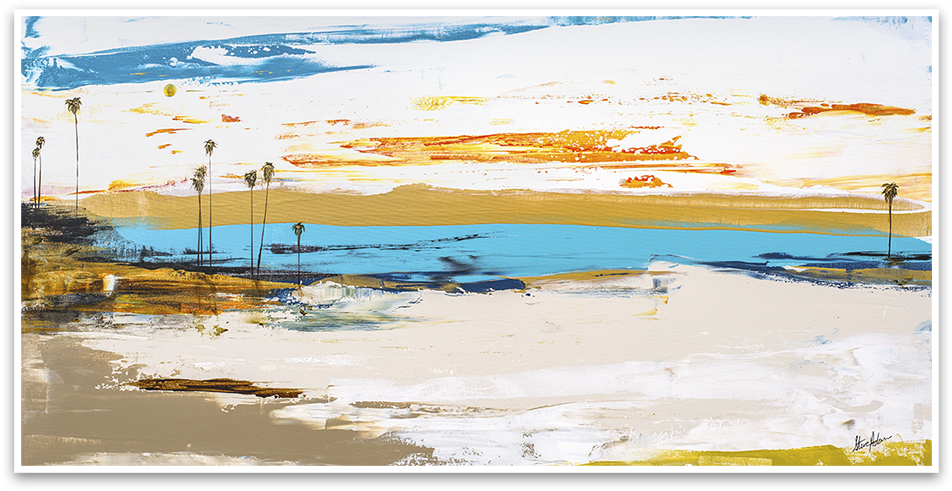 Coastal Modern Impressionist Art - Painting (1000x536), Png Download