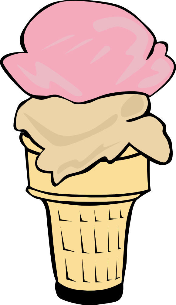 Clipart Food Ice Cream - Ice Cream Cone Clip Art (580x1000), Png Download