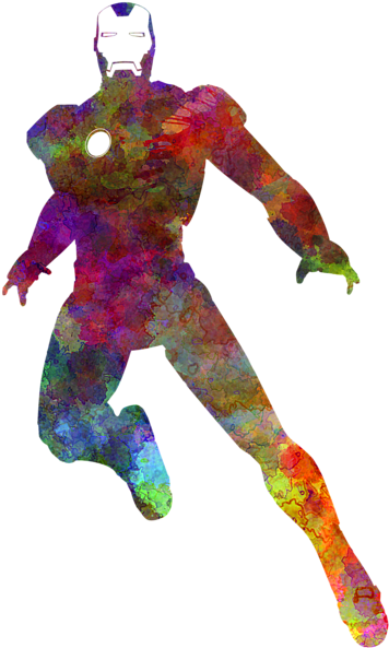 Bleed Area May Not Be Visible - Iron Man 02 In Watercolor (560x700), Png Download