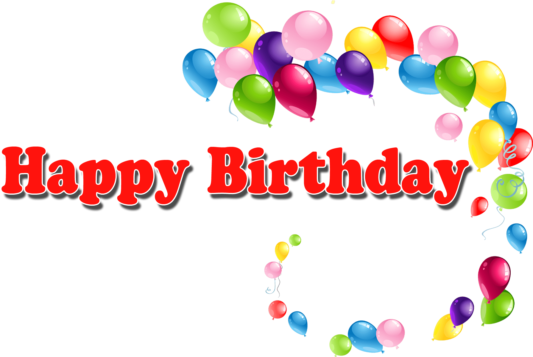 Birthday Png Picture Freeuse Download - Happy Birthday Balloon Png (1920x1200), Png Download