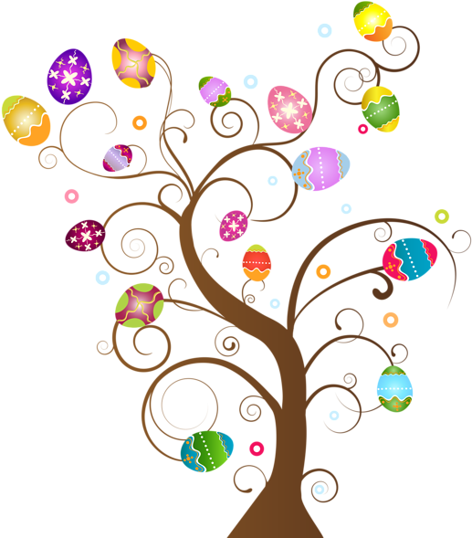 Egg Clipart Heart - Easter Tree Png (544x600), Png Download