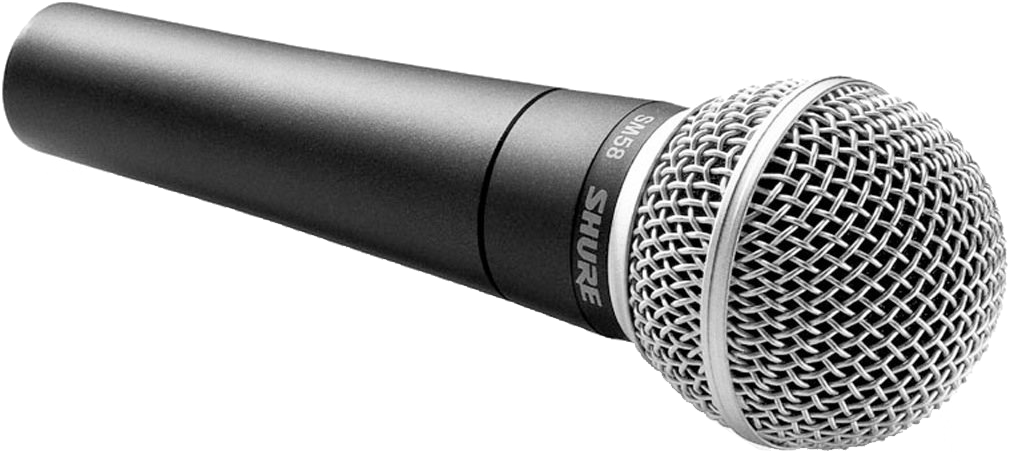 Floor Microphone Png Image Freeuse Library - Shure Sm58 Dynamic Cardioid Mic (1095x544), Png Download