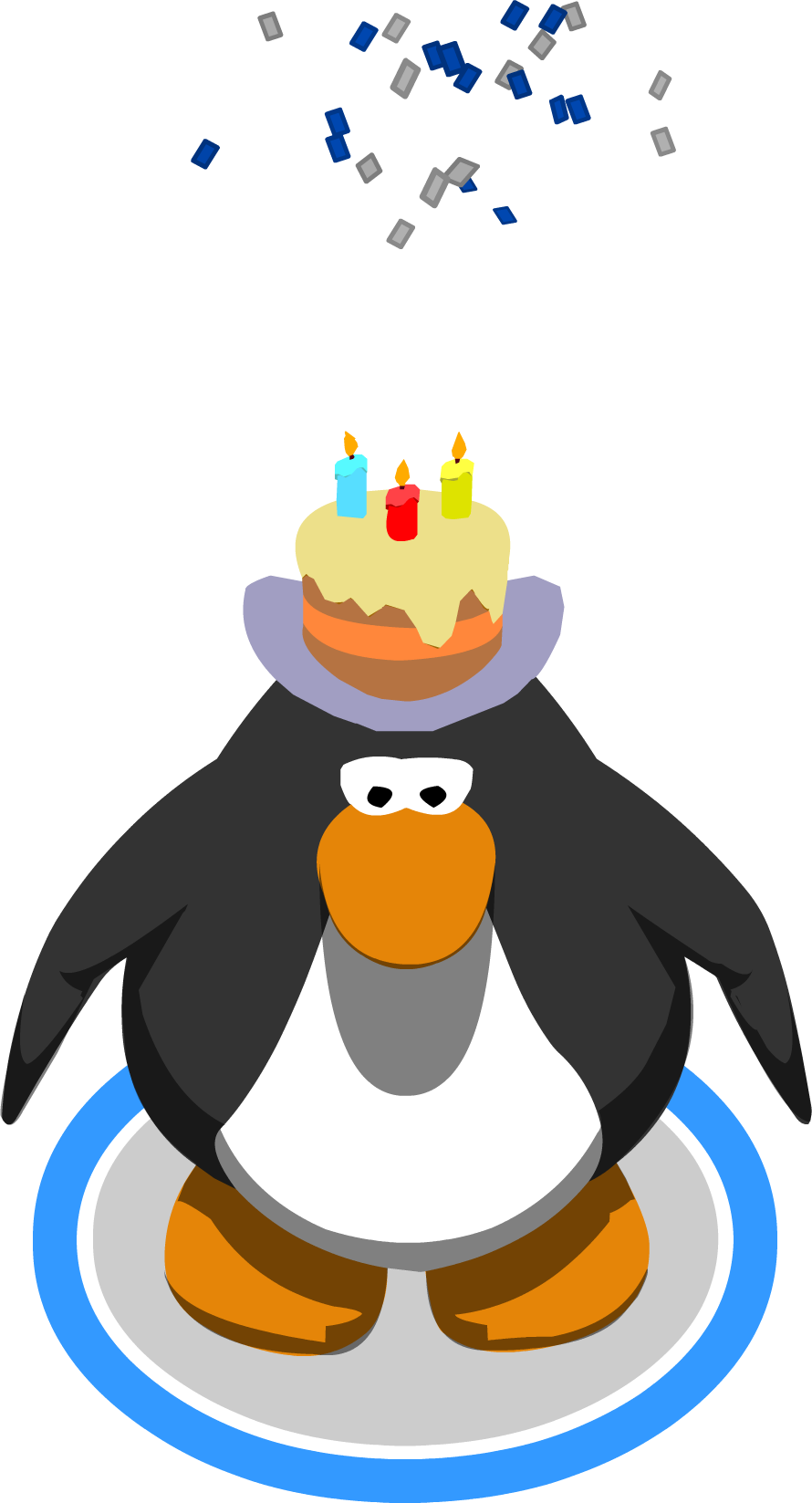 Happy Birthday Hat Special Animation - Club Penguin Happy Birthday (890x1647), Png Download