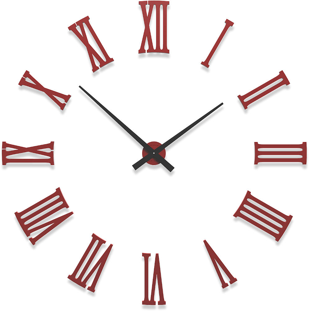 Large Wall Clocks With Roman Numerals Da Vinci Diy - Wall Clock Design Png (1011x1024), Png Download