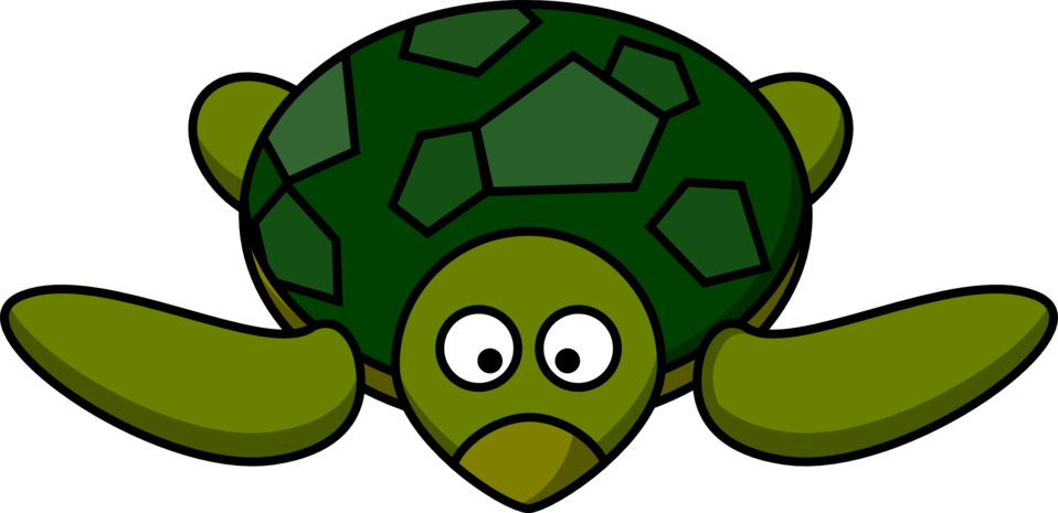Cartoon Turtle Clipart - Clipart Sea Turtle (600x291), Png Download