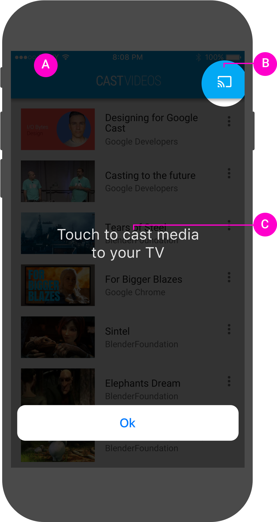 Cast Button Casting From Iphone (1324x1756), Png Download