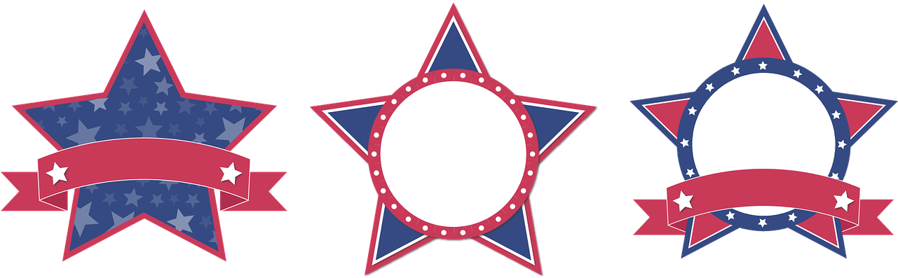 Red White And Blue Star Png Transparent Red White And - Red White Blue Stars Png (960x480), Png Download