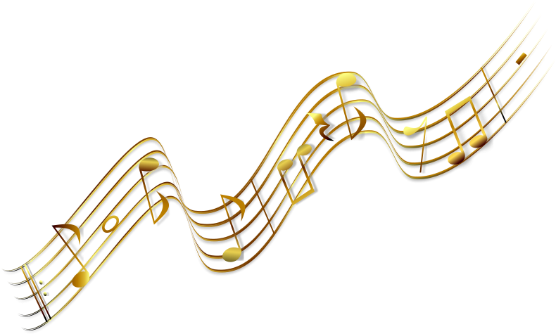 And Another Gorgeous Image Of A Music Staff That Looks - Gold Music Note Png (700x421), Png Download