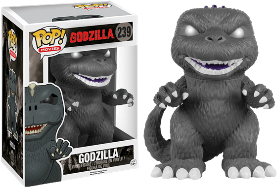 Black & White 6” Super Sized Pop Vinyl Figure - Funko Pop Godzilla 6" Vinyl Figure (600x600), Png Download