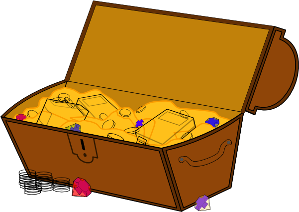 Free Treasure Chest Clip Art - Treasure Chest Clipart Png (600x448), Png Download