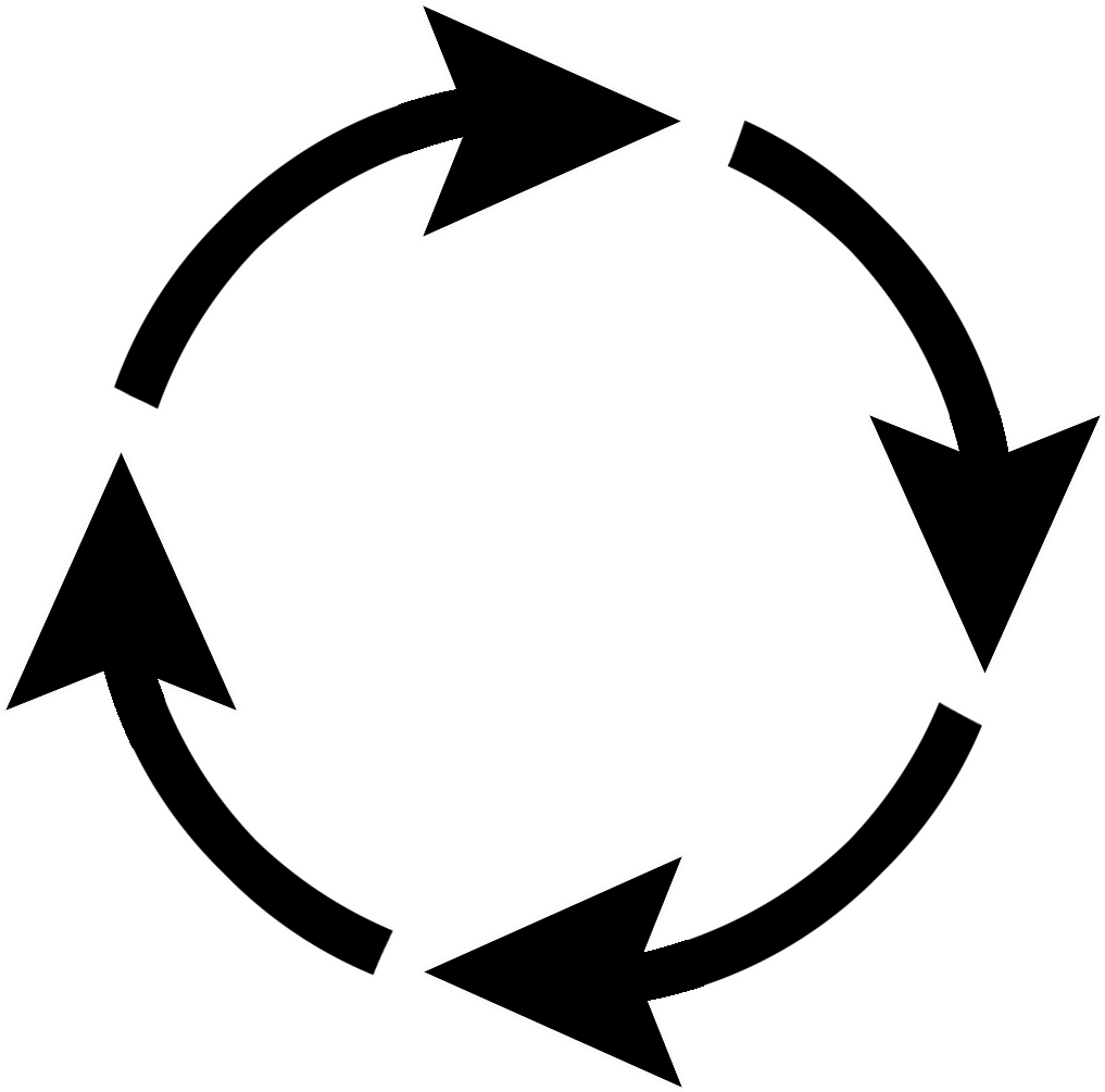 Arrow Sign Circle - One-loop Feynman Diagram (1122x1122), Png Download