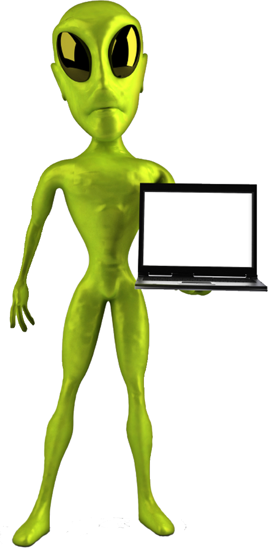 Alien - Little Green Alien (538x1099), Png Download