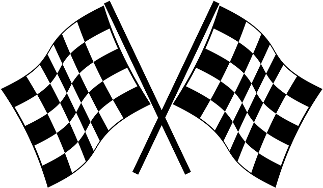 Tire & Parts Vendors - Checkered Flag Black And White (640x375), Png Download