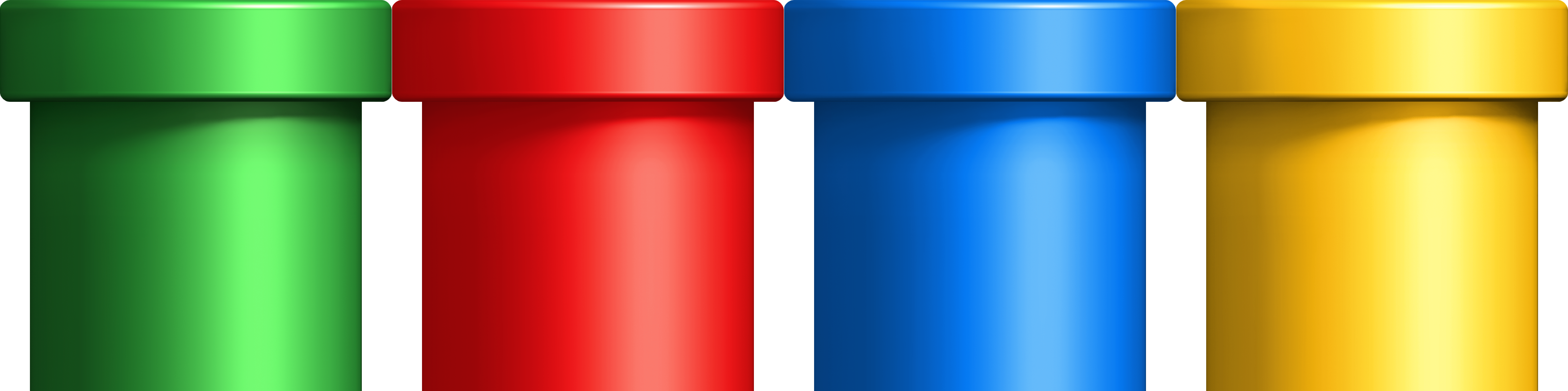 Nsmb2 Warp Pipes - Mario Red Pipe (4611x1152), Png Download