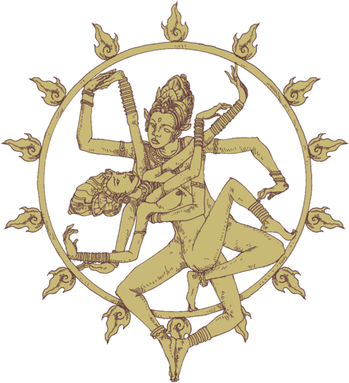 Png Library Library Cosmos Drawing Shiva Shakti - Эскизы Индийские Боги (600x600), Png Download