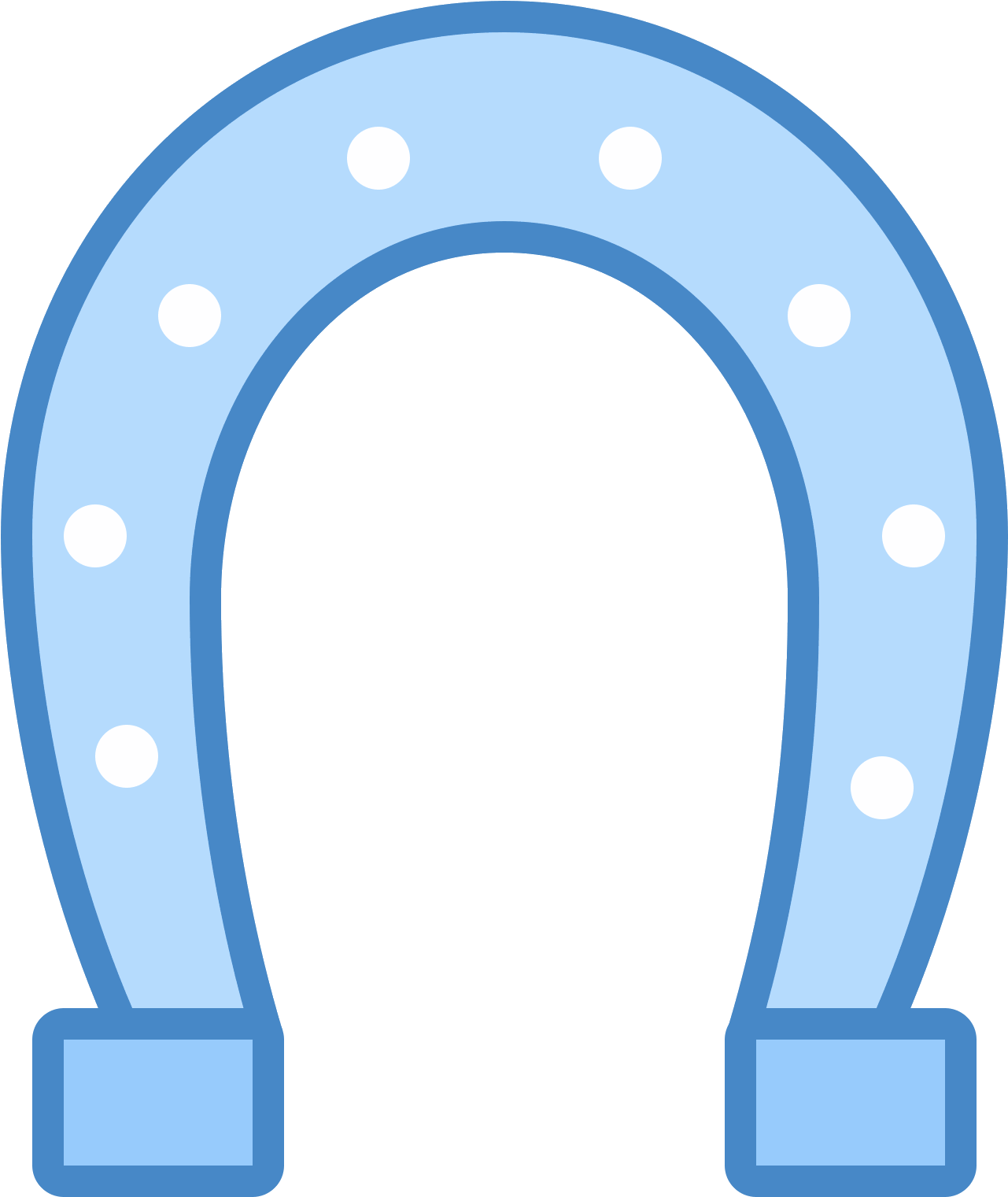The Icon Is A Horseshoe That Is Placed With The Round - Icon (1600x1600), Png Download