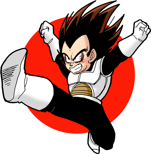 Previous - Vegeta Fan Art Cute (600x599), Png Download