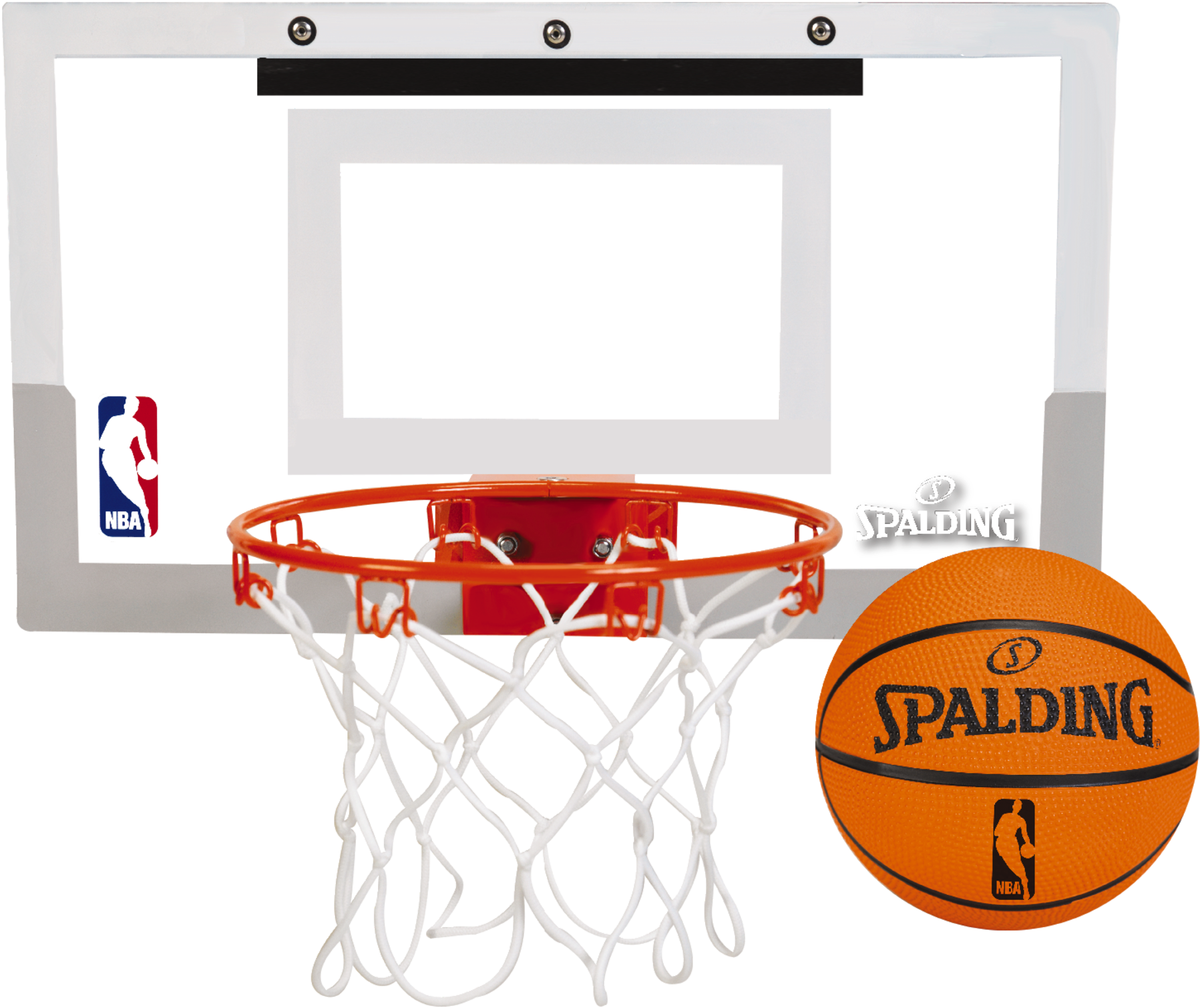 Nba Basketball Hoop Png - Spalding Nba Slam Jam Mini Basketball Hoop Deluxe Set (2232x2768), Png Download