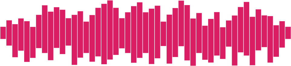 Play A Sound On Hover - Pink Sound Wave Png (980x225), Png Download